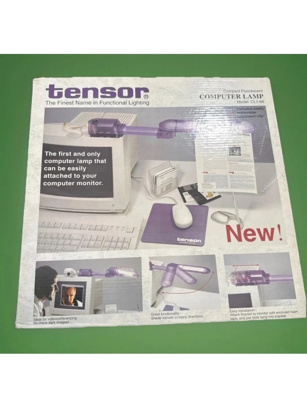 Tensor Compact Fluorescent Computer Lamp Model CLI-66 - Purple